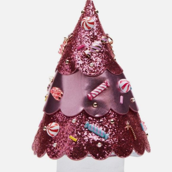 Betsey Johnson Pink Christmas Tree Crossbody - New So Cute  Chr - Picture 10 of 11